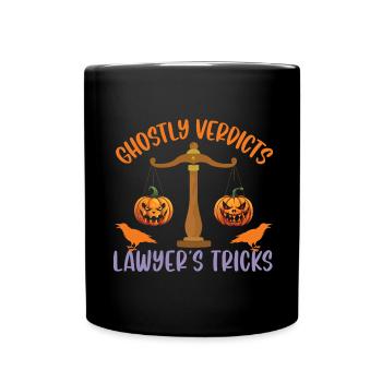 Ghostly Judgments Lawyer Tricks Lawyer Hallowe - Full Colour Mug - black - Front