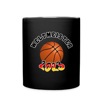 Deutschland Basketball Weltmeister 2023 - Tasse einfarbig - Schwarz - Vorne