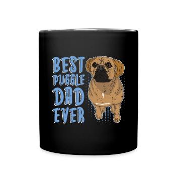 Meilleur Puggle Dad Dogs Cadeau de fête des pères Puggle - Mug uni - noir - Devant