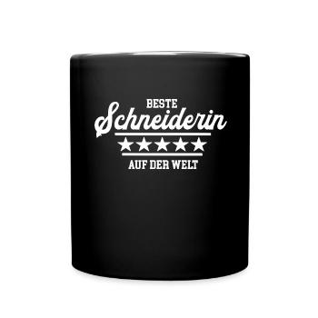 Beste Schneiderin Schneiderei Danke Designerin - Tasse einfarbig - Schwarz - Vorne