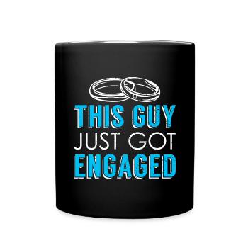 Ce gars vient de se fiancer Cadeau de fiançailles - Mug uni - noir - Devant