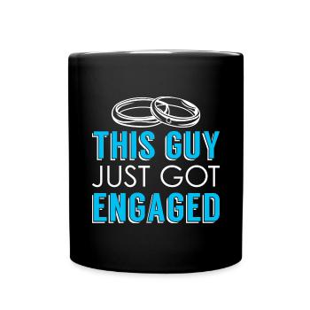 Fiancé partenaire cadeau fiançailles drôles - Mug uni - noir - Devant