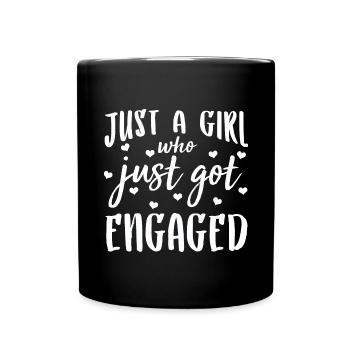 Fiancée, Fille, Partenaire, Cadeau, Fiançailles - Mug uni - noir - Devant