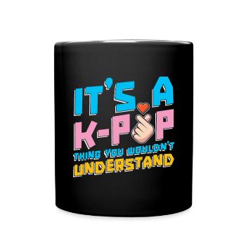 Koreanischer Pop Musiker Geschenk Lustiges K Pop - Tasse einfarbig - Schwarz - Vorne