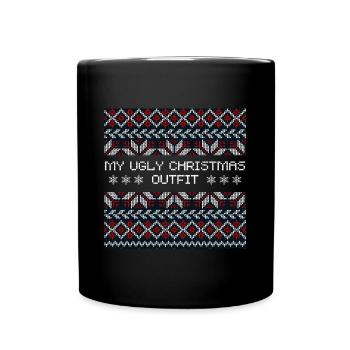 Cadeau de Noël moche - Mug uni - noir - Devant