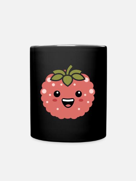 Fruchthumor kleine Litschi - Tasse einfarbig - Schwarz