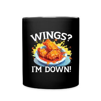 Buffalo Wings Foodie Cuisine Américaine Poulet - Mug uni - noir - Devant