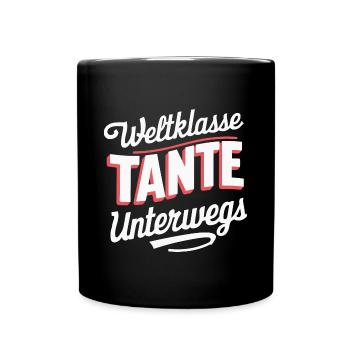 Weltklasse-Tante Beste Idee Liebe Familie - Tasse einfarbig - Schwarz - Vorne