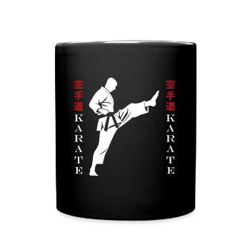 Karate - Tasse einfarbig - Schwarz - Vorne