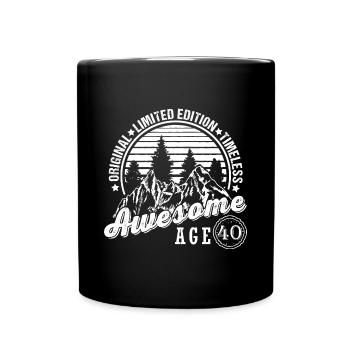 40th Birthday - Full Colour Mug - black - Front