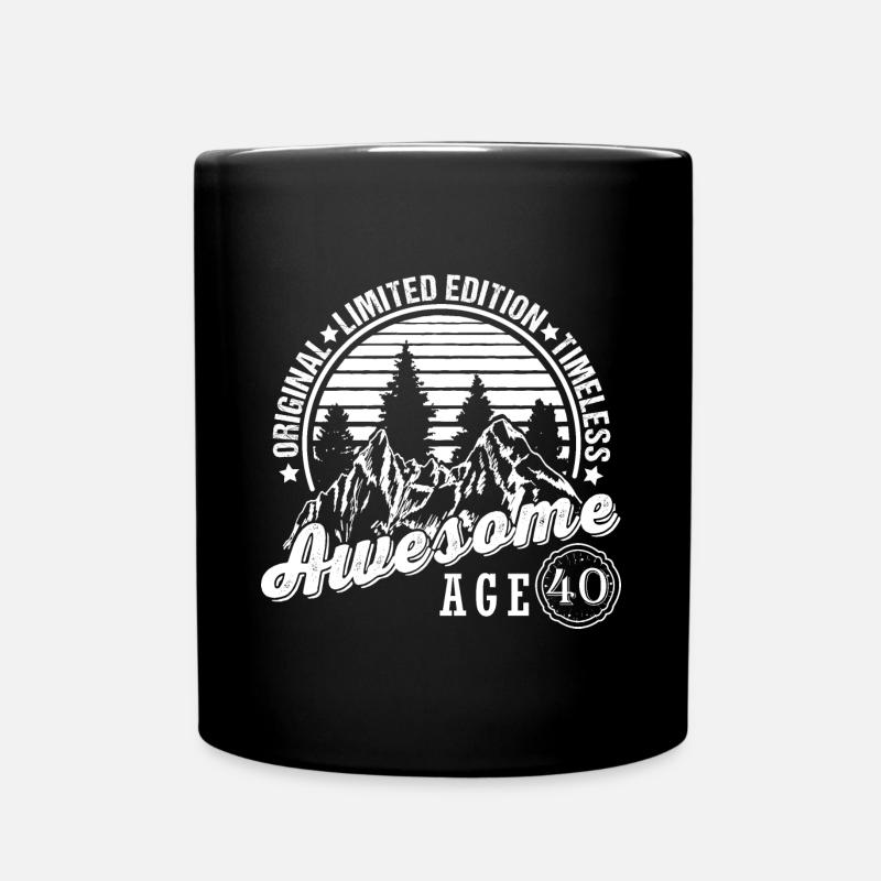 40. Geburtstag - Tasse einfarbig - Schwarz