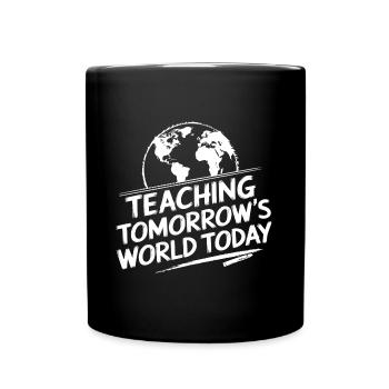 Globe Design for Teachers & Educators - Full Colour Mug - black - Front