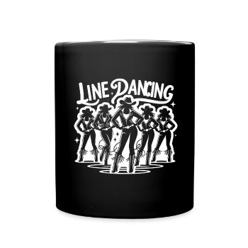 Mama tanzt Line Dance Line Dancing Mom - Full Colour Mug - black - Front