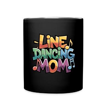 Mama tanzt Line Dance Line Dancing Mom - Full Colour Mug - black - Front