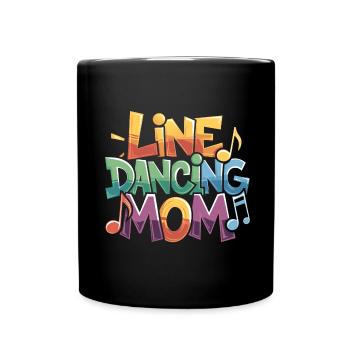 Mama tanzt Line Dance Line Dancing Mom - Full Colour Mug - black - Front