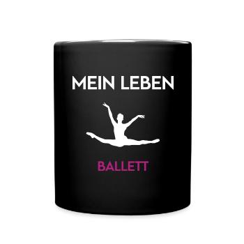 Ballett Mein Leben Ballettliebhaber Balletttänzer - Tasse einfarbig - Schwarz - Vorne