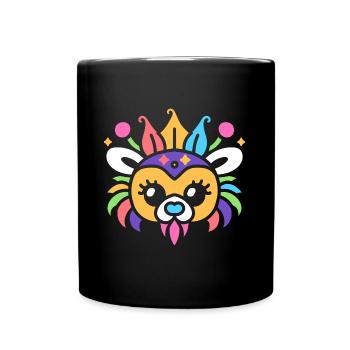 masque carnaval - Mug uni - noir - Devant