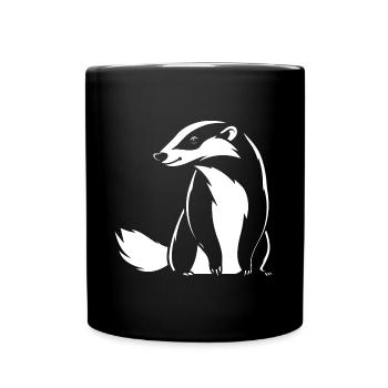 Honigdachs - Tasse einfarbig - Schwarz - Vorne
