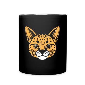 Serval - Tasse einfarbig - Schwarz - Vorne