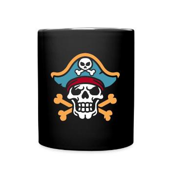 Pirat - Tasse einfarbig - Schwarz - Vorne
