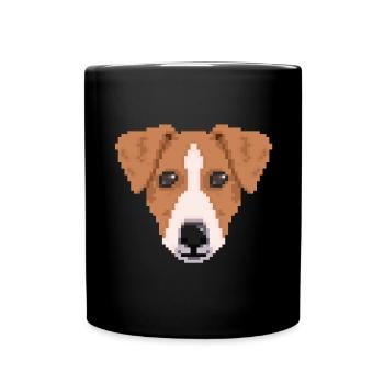 Pixel Dog - Full Colour Mug - black - Front