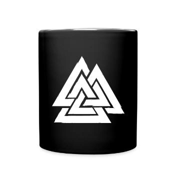 Valknut - Symbol of Odin - Full Colour Mug - black - Front