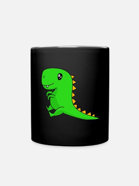Dinosaurier - Tasse einfarbig - Schwarz
