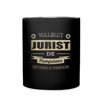 Jurist Spruch - Tasse einfarbig - Schwarz - Vorne