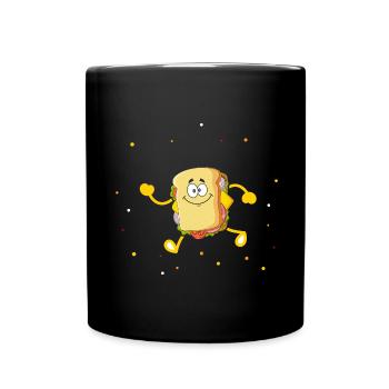 Fun Bread Sandwich Cardio Running Runners - Full Colour Mug - black - Front