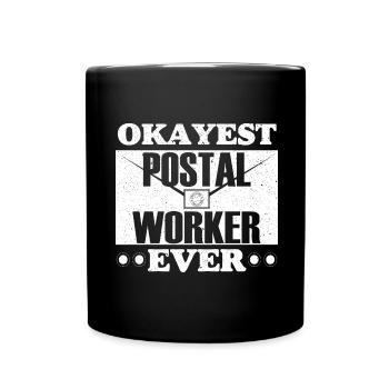 The Best Postal Worker Ever Postman - Full Colour Mug - black - Front