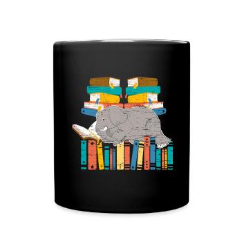 Elephant Lovers Wildlife Safari Zookeeper Büche - Mug uni - noir - Devant