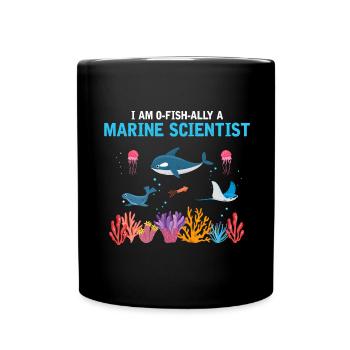 Official Marine Scientist Marine Biologist - Full Colour Mug - black - Front