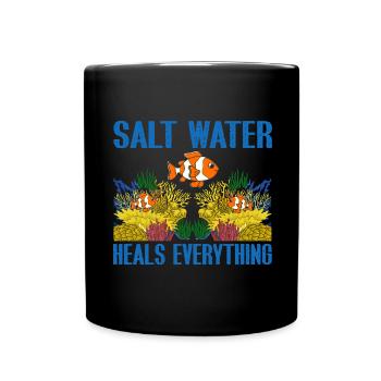 Plongeurs en eau salée Plongée Biologiste marin Sea Ozea - Mug uni - noir - Devant