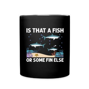 With Dolphins Swimming Dolphin Ocean Sea Mammal - Full Colour Mug - black - Front
