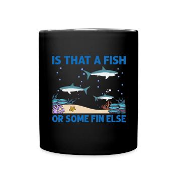 With Dolphins Swimming Dolphin Ocean Sea Mammal - Full Colour Mug - black - Front