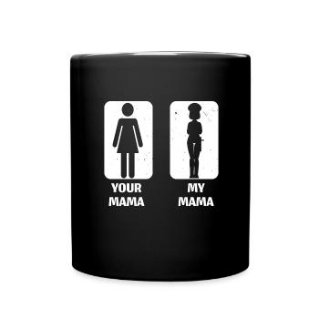 Your Mama My Mama Police Officer Law Enforcement - Full Colour Mug - black - Front