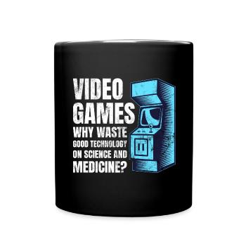 Videospielautomat Arcade Retro Video Games - Tasse einfarbig - Schwarz - Vorne