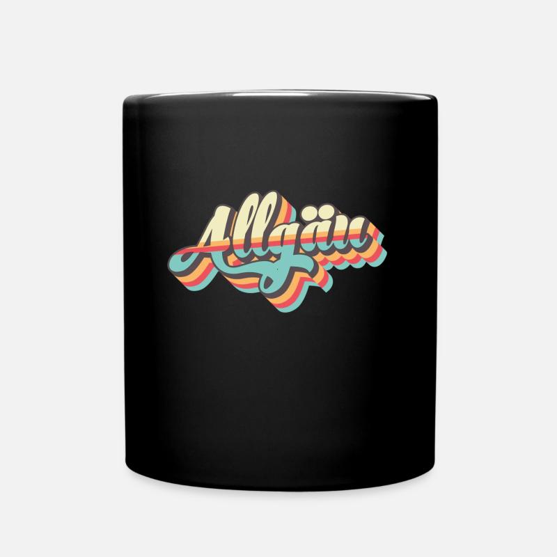 Allgäu - Tasse einfarbig - Schwarz