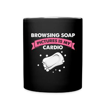 Homemade soap design for oil soap making - Full Colour Mug - black - Front
