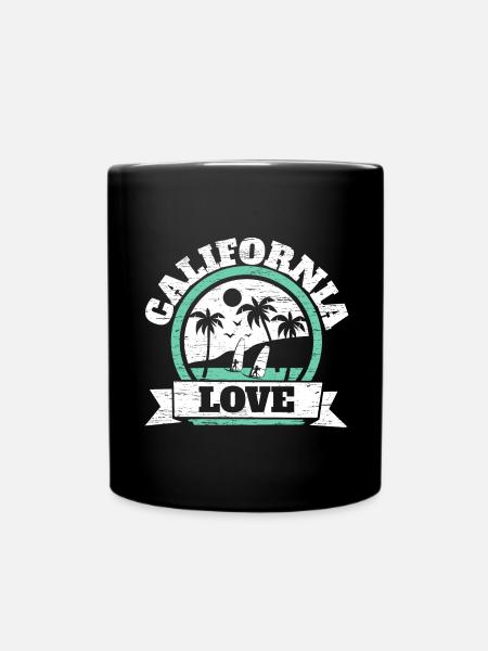 California Love USA Staat Amerika Kalifornierin - Tasse einfarbig - Schwarz