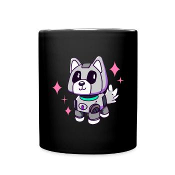 Chien robot husky Malamute - Mug uni - noir - Devant
