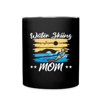 Wasserskifahren Mom Wasserskifahren Mothers Day - Tasse einfarbig - Schwarz - Vorne
