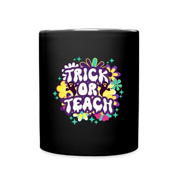 Trick oder Teach Halloween Kostüm für Frauen - Tasse einfarbig - Schwarz - Vorne