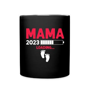 Mama 2023 - Tasse einfarbig - Schwarz - Vorne