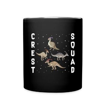 Parasaurolophus for dinosaurs and fosil hunters - Full Colour Mug - black - Front