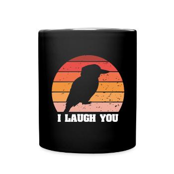 Australian King Fisherman and Lanchender Bird - Full Colour Mug - black - Front