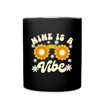 Geboren im Jahr 2013 9 Jahre alt Geburtstag Kleinkind Mädchen Junge - Tasse einfarbig - Schwarz - Vorne