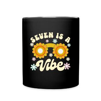 Born In 2017 7 Years Birthday Toddler Girl Boy - Full Colour Mug - black - Front