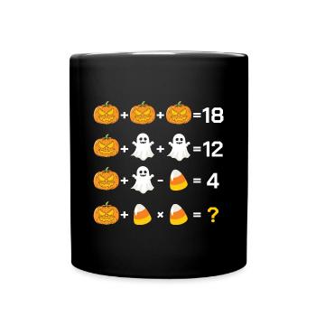 Skull Horror Halloween Gift - Full Colour Mug - black - Front
