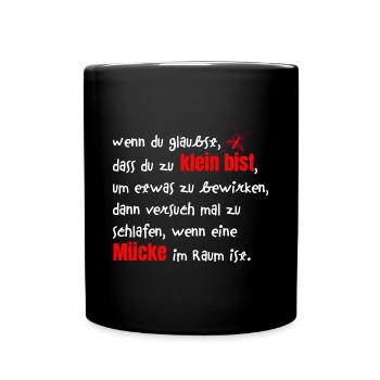 Protest, Demokratie, Klima, Politik, Widerstand - Tasse einfarbig - Schwarz - Vorne
